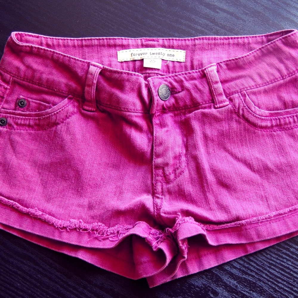 Pink Jean Shorts